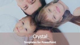  Presentation with circle - Amazing PPT theme having family imitate a circle mother backdrop and a coral colored foreground