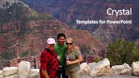  Presentation with panorama from bryce canyon national - Slide deck having family in grand canyon national background and a ocean colored foreground