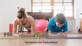  Presentation with living room family - Cool new slide set with family-in-self-quarantine-during backdrop and a coral colored foreground