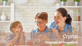  Presentation with grandma - Cool new theme with family in the kitchen grandma backdrop and a  colored foreground