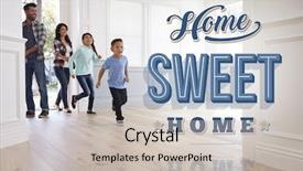  Presentation with doctor a new born and family - Slide deck enhanced with family in their new home background and a soft green colored foreground