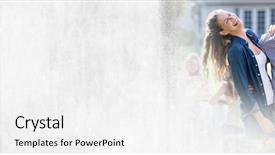  Presentation with bbq - Presentation theme enhanced with family laughing next to bbq background and a white colored foreground