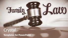 Presentation with family law - Theme consisting of family law concept background and a coral colored foreground
