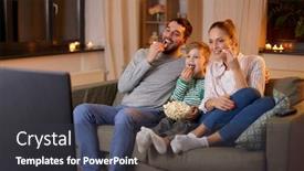  Presentation with family - Slides having family-leisure-and-people-concept background and a dark gray colored foreground