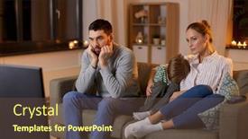  Presentation with gloomy - PPT layouts featuring family-leisure-and-people-concept background and a tawny brown colored foreground