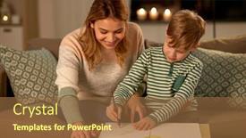  Presentation with colored pencils - Amazing presentation having family-leisure-and-people-concept backdrop and a tawny brown colored foreground