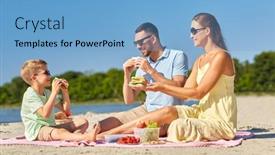  Presentation with family - PPT layouts having family-leisure-and-people-concept background and a light blue colored foreground