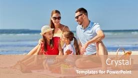  Presentation with family - Audience pleasing PPT theme consisting of family-leisure-and-people-concept backdrop and a coral colored foreground