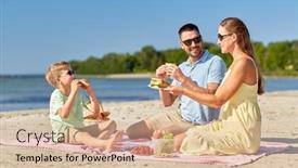  Presentation with family - Slides consisting of family-leisure-and-people-concept background and a lemonade colored foreground