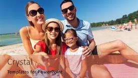  Presentation with picnic - PPT theme having family-leisure-and-people-concept background and a red colored foreground