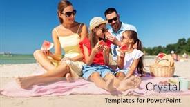  Presentation with picnic - Cool new PPT layouts with family-leisure-and-people-concept backdrop and a lemonade colored foreground