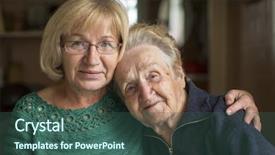  Presentation with old waikiki - Cool new theme with family life - portrait of an old woman backdrop and a ocean colored foreground