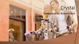  Presentation with summer holiday move - Cool new slide set with family life cycle - summer holidays bikes love relationship backdrop and a lemonade colored foreground