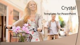  Presentation with relationship - Cool new slide set with family life cycle - summer holidays bikes love relationship backdrop and a lemonade colored foreground