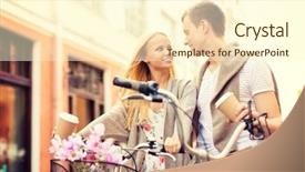  Presentation with relationship - Presentation theme enhanced with family life cycle - summer holidays bikes love relationship background and a cream colored foreground
