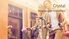  Presentation with relationship - Audience pleasing slides consisting of family life cycle - summer holidays bikes love relationship backdrop and a lemonade colored foreground