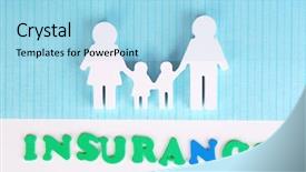  Presentation with quality life - Slide deck having family life insurance background and a light blue colored foreground