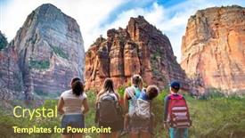  Presentation with diverse family - Beautiful PPT layouts featuring family-looking-up backdrop and a tawny brown colored foreground