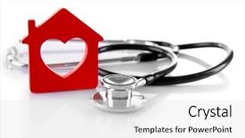  Presentation with white house - Audience pleasing presentation consisting of family medicine - red plastic house backdrop and a white colored foreground