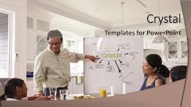  Presentation with meeting family - Colorful theme enhanced with family meeting to discuss household backdrop and a lemonade colored foreground