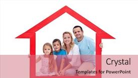 Presentation with members - Cool new theme with family members in their home backdrop and a coral colored foreground