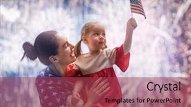  Presentation with patriotic usa - PPT theme enhanced with family memorial - patriotic holiday happy kid cute background and a red colored foreground
