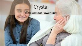  Presentation with grandma - PPT layouts featuring family memories - spending time with grandma background and a coral colored foreground