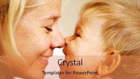  Presentation with mother child - Audience pleasing PPT theme consisting of family moments - mother and child backdrop and a coral colored foreground