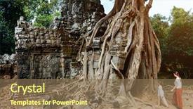  Presentation with mother child - Cool new presentation with child visiting ancient ta som backdrop and a coral colored foreground