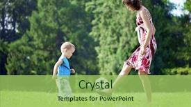  Presentation with family - Audience pleasing slides consisting of family mother and son backdrop and a yellow colored foreground