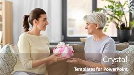  Presentation with family day - Audience pleasing presentation design consisting of family-mother-s-day backdrop and a tawny brown colored foreground
