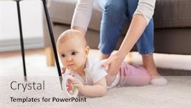  Presentation with motherhood - Presentation theme with family-motherhood-and-people-concept background and a lemonade colored foreground