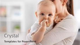  Presentation with motherhood - Audience pleasing theme consisting of family-motherhood-and-people-concept backdrop and a soft green colored foreground