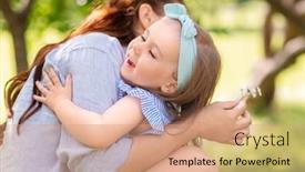  Presentation with summer flowers - Presentation theme featuring family-motherhood-and-people-concept background and a coral colored foreground