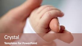  Presentation with motherhood - Presentation theme having family motherhood parenting people background and a coral colored foreground