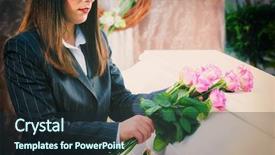  Presentation with funeral - Cool new presentation design with rose on coffin at funeral backdrop and a wine colored foreground