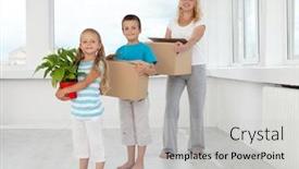  Presentation with new home - Audience pleasing slide deck consisting of jobs red word arrow stair - staircase with success text isolated backdrop and a sky blue colored foreground.