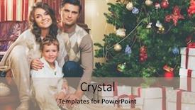  Presentation with family - Theme enhanced with family near fireplace in decorated background and a coral colored foreground