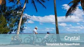  Presentation with disabilities kids - Audience pleasing presentation design consisting of family of father and kids backdrop and a  colored foreground