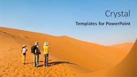  Presentation with climbing - Slide deck with family-of-father-and-two background and a light blue colored foreground