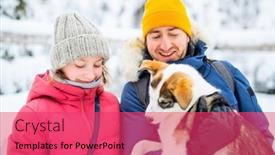  Presentation with husky - Theme consisting of family-of-father background and a red colored foreground