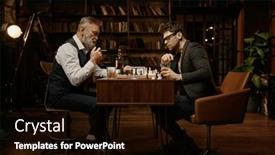  Presentation with chess - PPT theme enhanced with family-of-intelligent-people-playing background and a black colored foreground