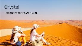  Presentation with climbing - Colorful PPT layouts enhanced with family-of-mother-and-daughter backdrop and a light blue colored foreground