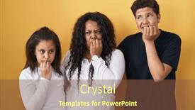  Presentation with nails - Presentation with family-of-mother-daughter background and a tawny brown colored foreground