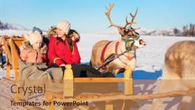  Presentation with safari - Slide deck featuring family-of-mother background and a coral colored foreground