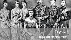  Presentation with engraving - Slide set having family of prince of wales background and a gray colored foreground