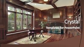  Presentation with home black family - Audience pleasing slides consisting of family office - elegant library in luxury home backdrop and a tawny brown colored foreground