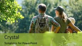  Presentation with family day - Beautiful slide deck featuring family on a rambling day backdrop and a  colored foreground