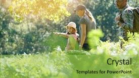  Presentation with family day - Colorful slide deck enhanced with family on a rambling day backdrop and a  colored foreground