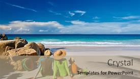  Presentation with old couple - Slide deck consisting of family-on-beach-young-couple background and a coral colored foreground